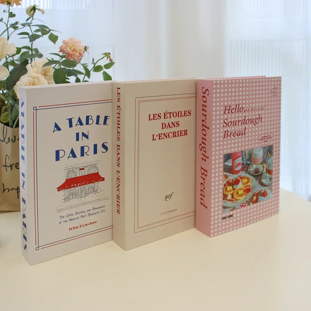 3Pcs Foldable Fashion Fake Books Living Room Decoration Designer Books Coffee Table Ornaments Club Hotel Room Villa Prop Books