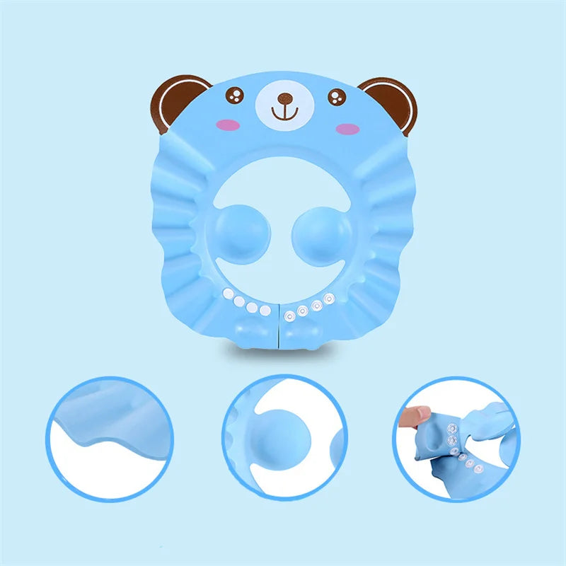 Adjustable Kids Shower Cap with Ear Protection