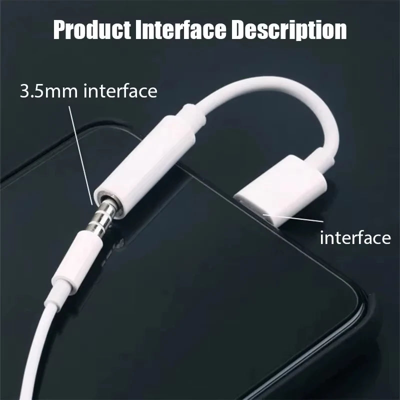 Lightning/USB Type-C to 3.5mm Jack Audio Adapter, OTG Aux Cable Converter for iPhone & Cellphones, Electronics Accessories