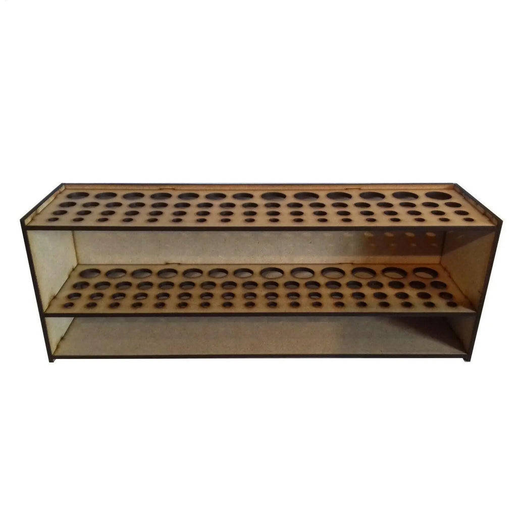 25CM Wall Wooden Brush Holder 67-Slot Premium Double-layer Durable Artist Desk Organizer Pencil Paint Brushes Storage Art Craft
