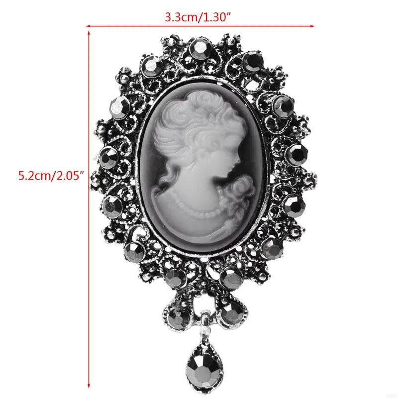 Vintage Cameo Elegant Queen Head Portrait Brooch For Women Antique Wedding Bridal Bouquet Clothing Jewelry