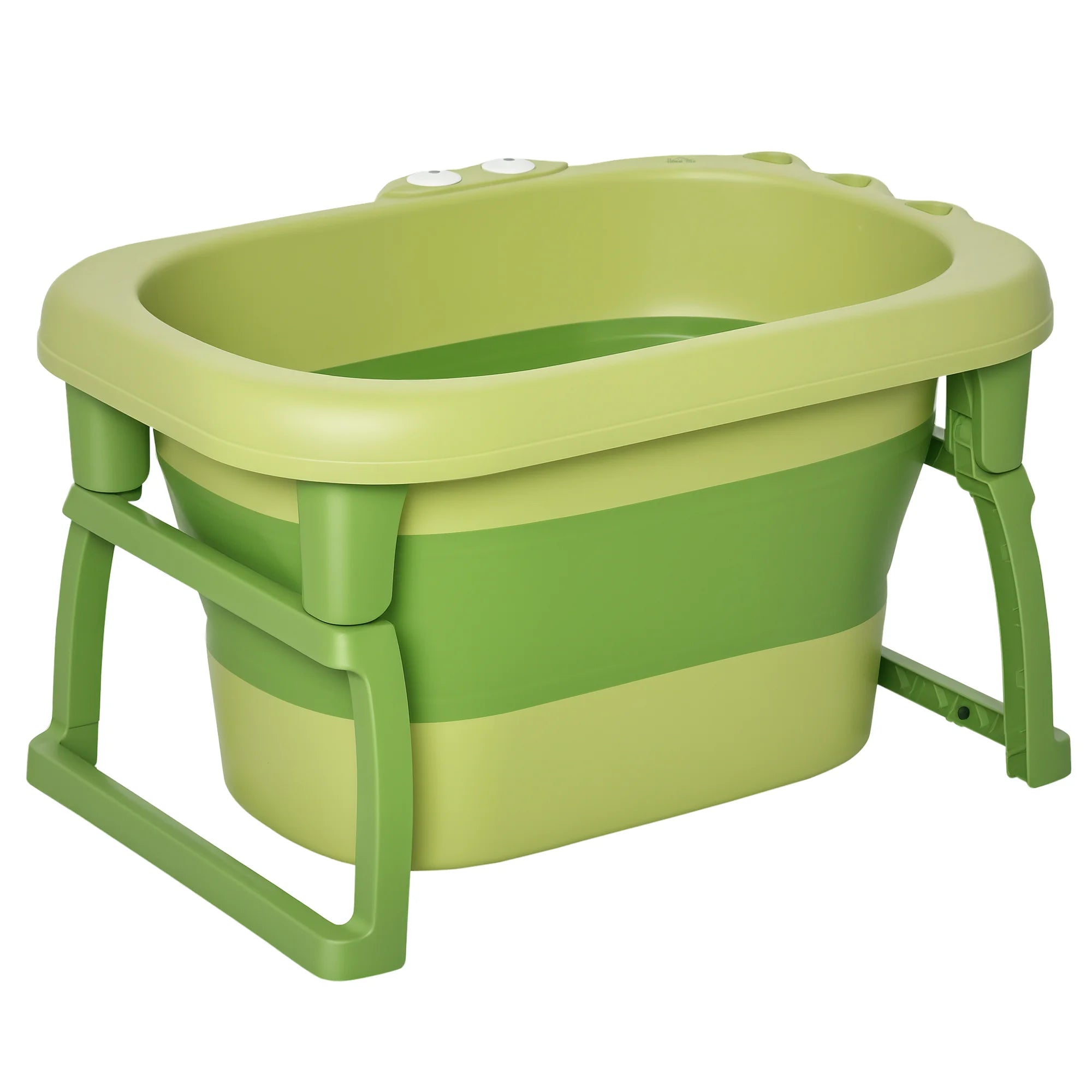 Homcom Folding Baby Bathtub for Newborns up to 6 Years Portable Children's Bathtub with Non-Slip Feet 105L Green