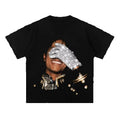Summer Men's MJ Michael Jackson Printed CottonNeutral O-Neck Short