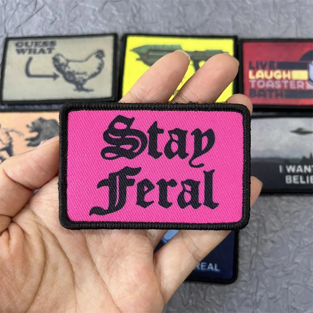 Funny Patch on Clothes Printing Stickers Tactical Equipment Military Accessory Hook and Loop Patches Backpack Appliques