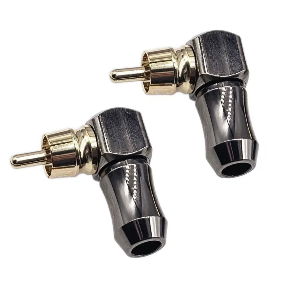 RCA Connector Male L Type 90 Degree Right Angle