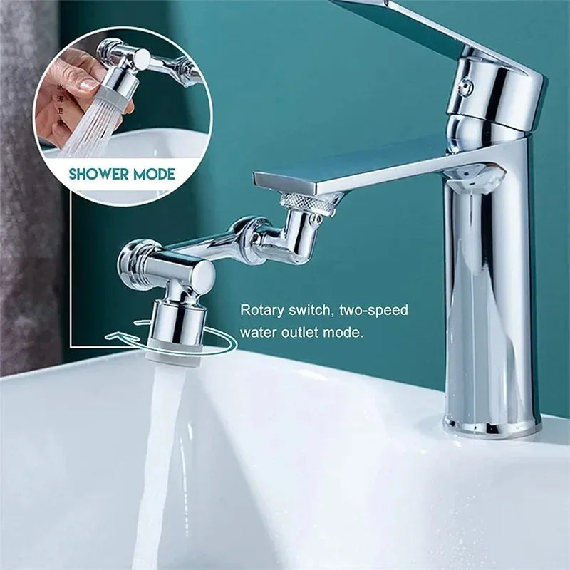 Rotatable Multifunctional Extension Faucet Aerator Kitchen Sink Faucet Extender Adapter Bathroom Tap Swivel Robotic Arm Sink Fit