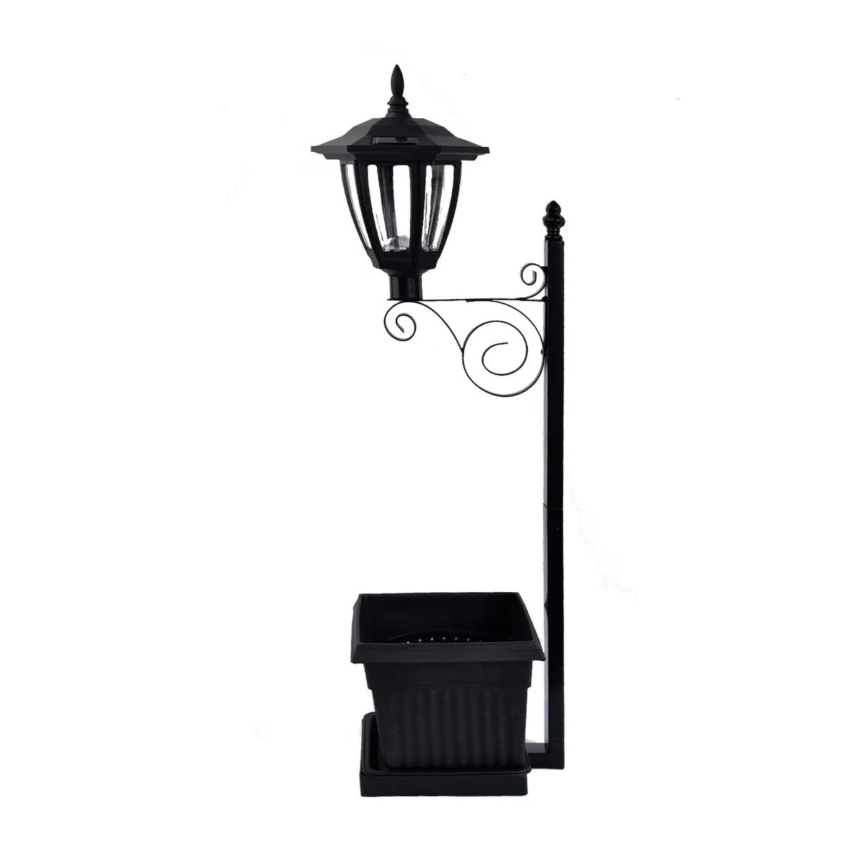 Outdoor Flower Pot 2-in-1 Floor Lamp Solar Courtyard Garden