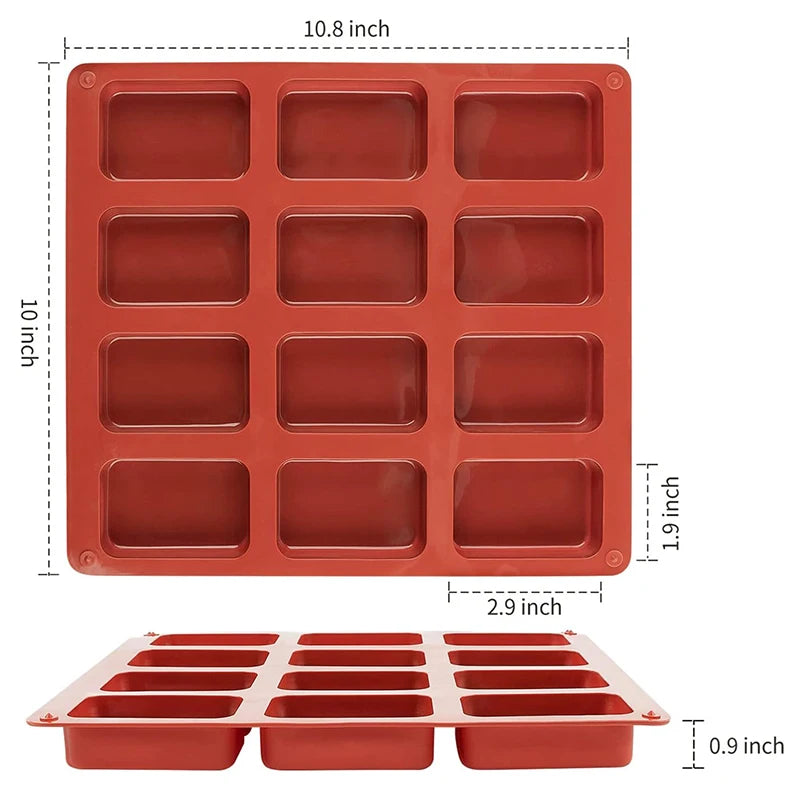 Silicone Mini Loaf Pan Bread Baking Silicone Mold For Brownie Cheesecake Chocolate Bar Kitchen Bakeware Meatloaf Ice Cube Tray