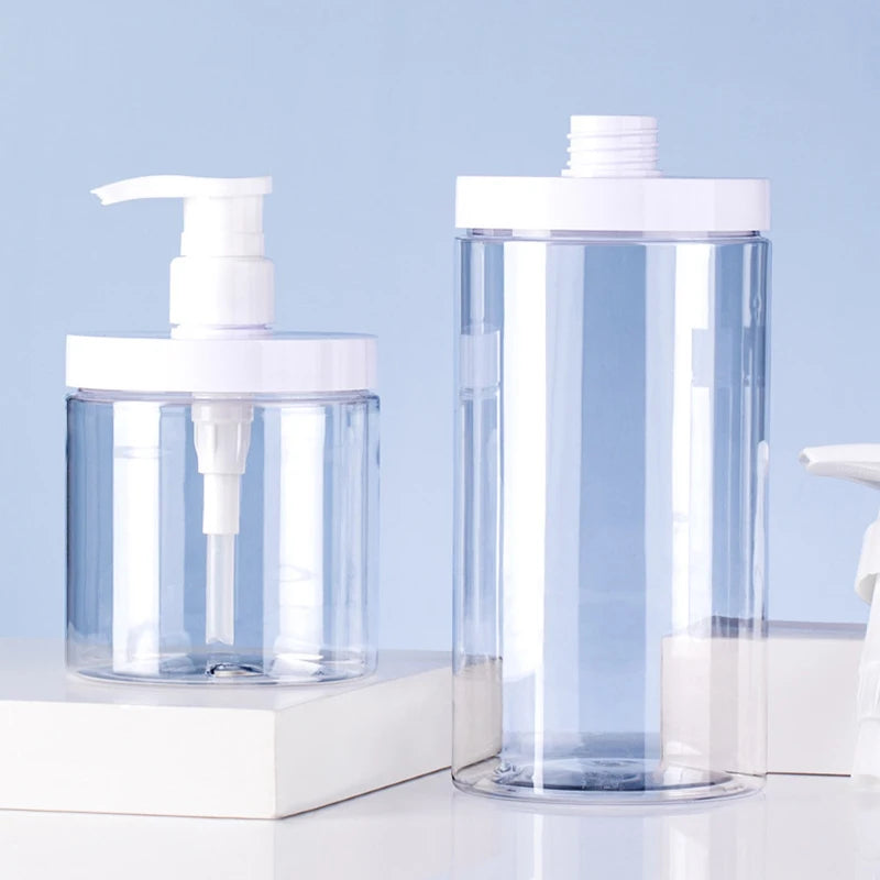 PET Lotion Pump Bottle Large Capacity Empty Shampoo Sub-bottling Plastic Pump Head Shower Cosmetic Container Travel Accessories