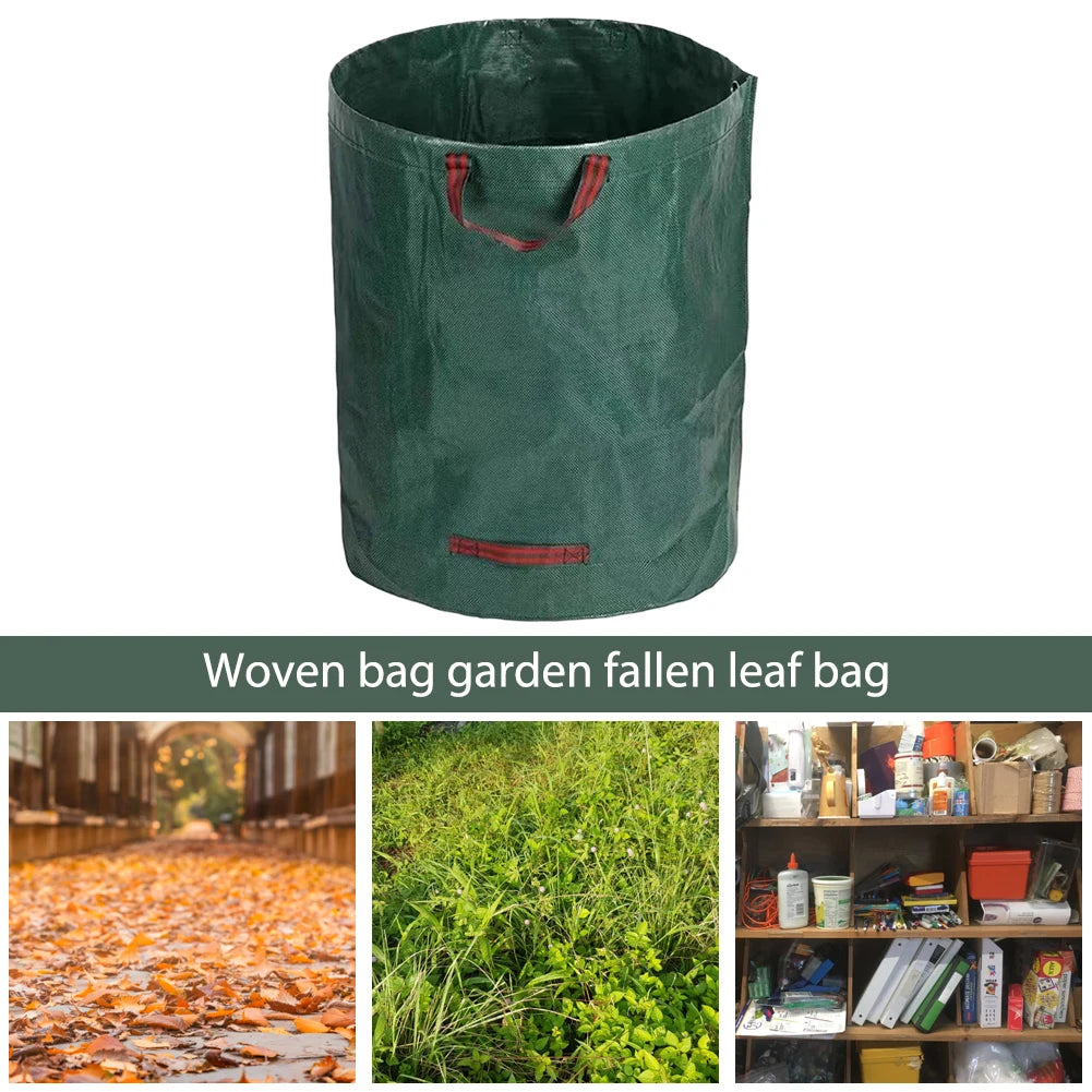 120L-500L Waterproof Large Capacity Leaf Sack, Yard Waste Collection Storage Container for Garden Lawn Outdoor