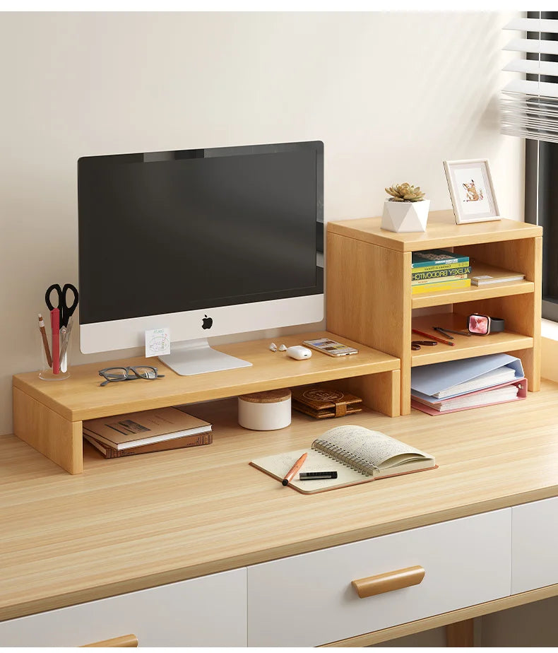Monitor Riser Stand - Ergonomic Laptop Stand Desk Organizer Keyboard Storage