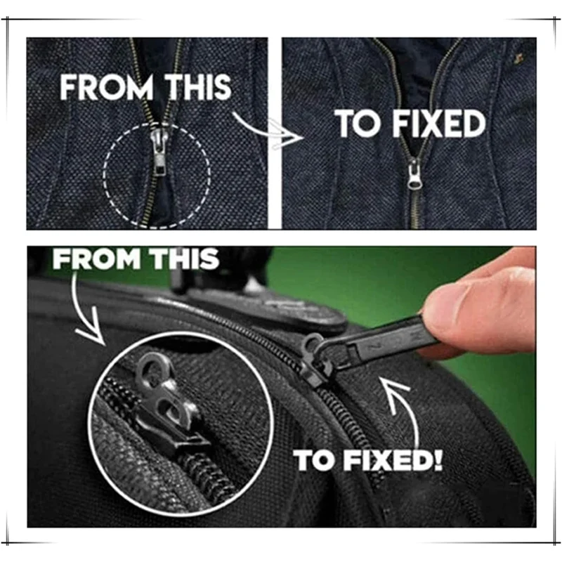 6/36pcs Fix Zip Puller Universal Instant Zippers Fix Zipper Repair Kit Replacement Zipper Pull Slider For DIY Sew Accessories