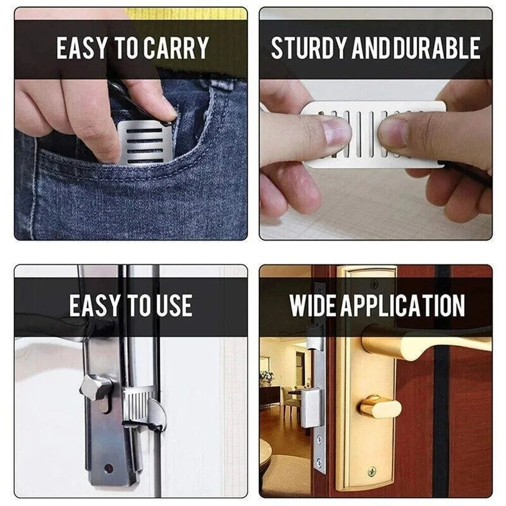 Safety Anti-theft Door Blocker Portable 8cm Stainless Steel Safe