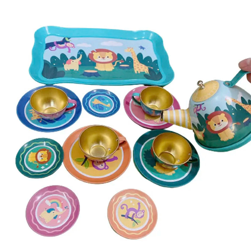 Simulation Tea Set Teapot Kitchen Afternoon Tea Pretend Play Toy Children's Play House Tableware Educational Toys For Girls Kids