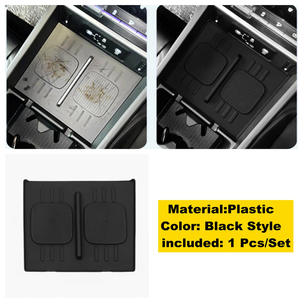 Silicone Center Console Wireless Charger Protection Pad upgrade Silica Gel Cover For Hyundai Santa Fe 2024 2025 Car Accessories