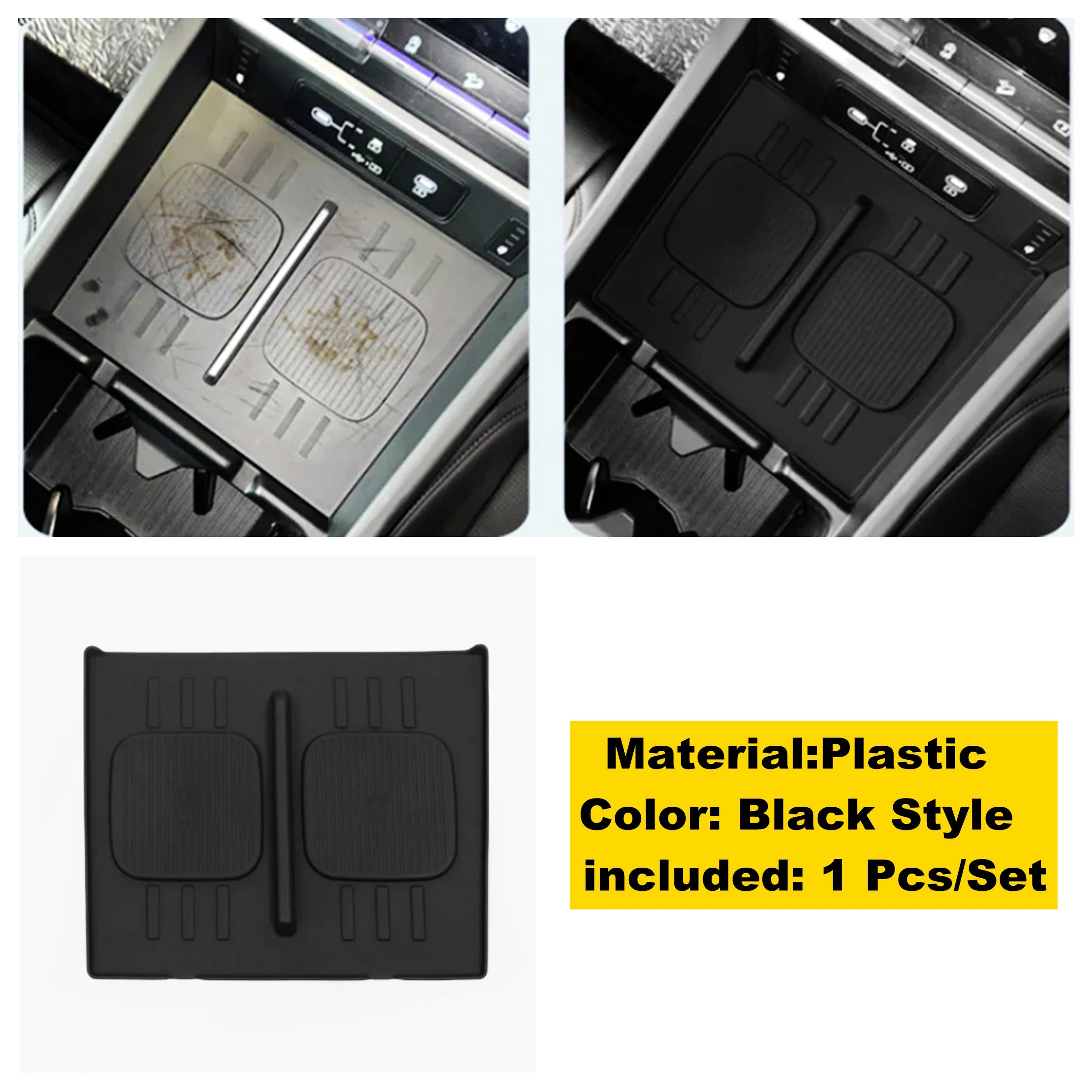 Silicone Center Console Wireless Charger Protection Pad upgrade Silica Gel Cover For Hyundai Santa Fe 2024 2025 Car Accessories