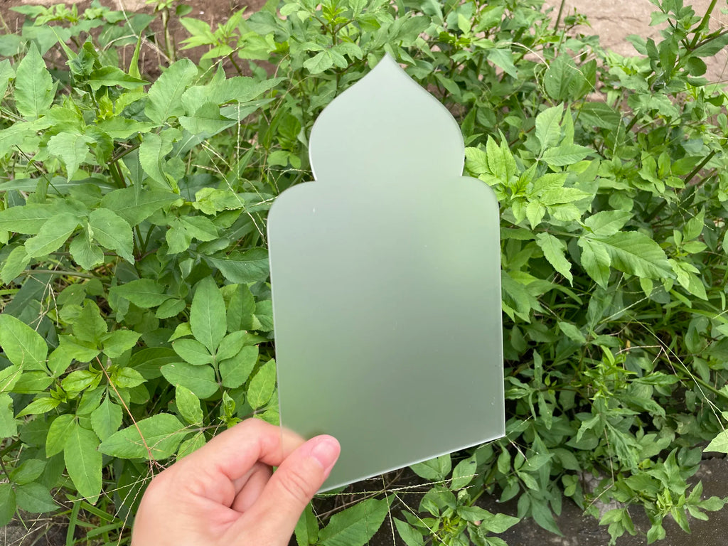Matte Castle Shape Frosted Translucent Acrylic Sign For DIY Muslim Eid Table Board Wedding Birthday Bridal Desk Shower Party
