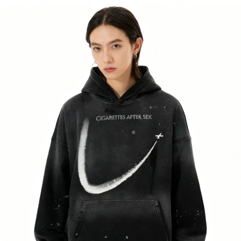 2026 Autumn Winter Men's New Pullover Hoodie Y2K Printed Retro Jacket Uniform Casual Fashion Loose Sweatshirt for Men and Women