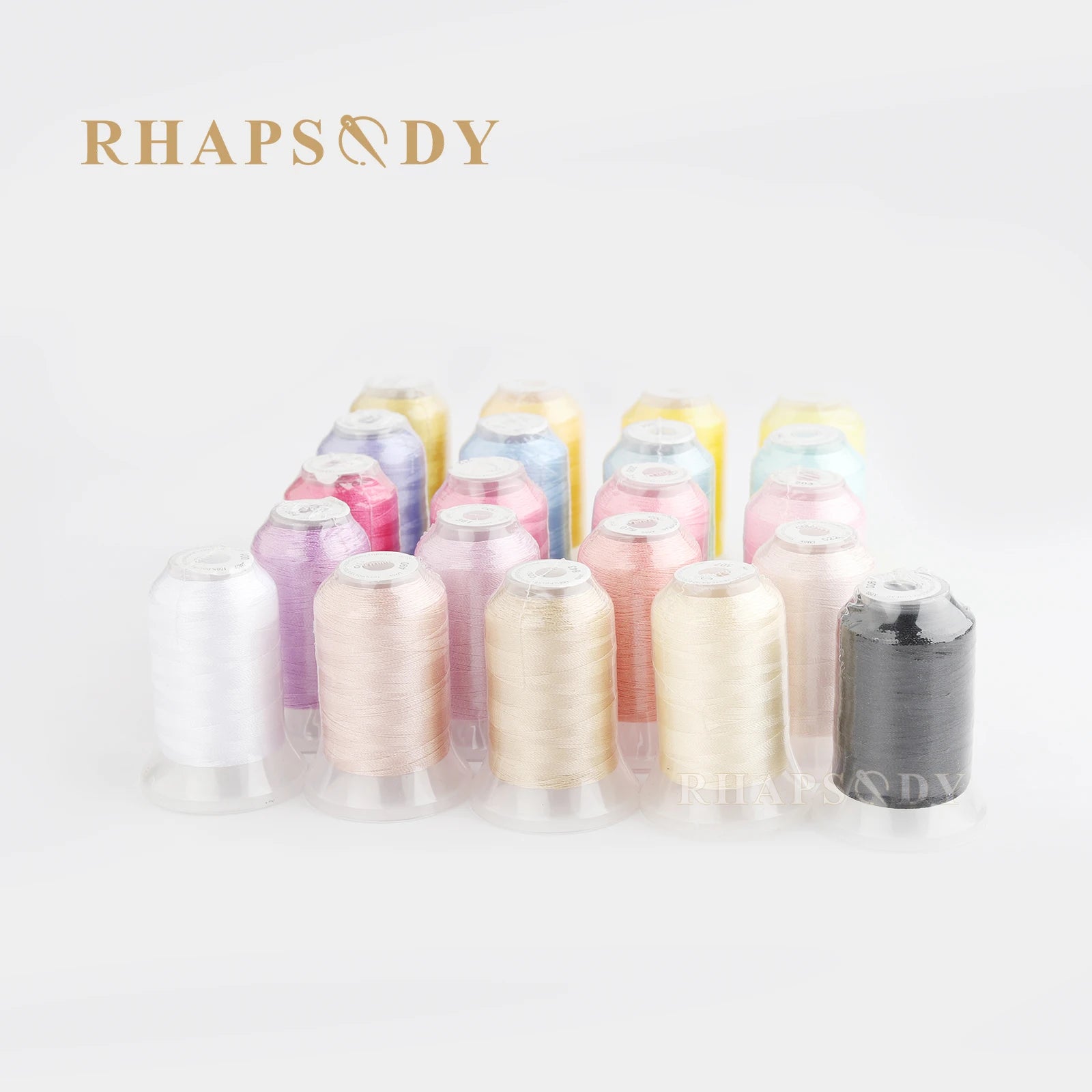 Rhapsody 40WT Polyester Embroidery Machine Thread 550Y 60 Colors Brother Babylock Janome Singer Pfaff Husqvarna Bernina Sewing