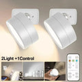 LED Wall Mounted Lights with Remote Wireless Magnetic Wall Sconces