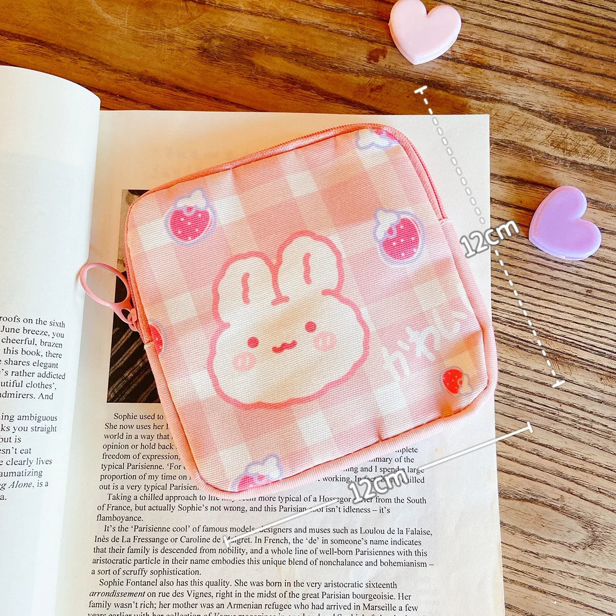 Women Girls Kawaii Napkin Sanitary Pads Bag Pouch Organizer Cosmetic Makeup Tampon Bags Cute Travel Gadgets Lipstick Storage Bag