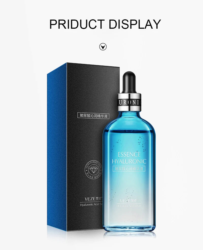 100ML Hyaluronic Acid Moisturizing Serum Face Essence Shrink Pores Brightening Lifting Facial Serum Skin Care