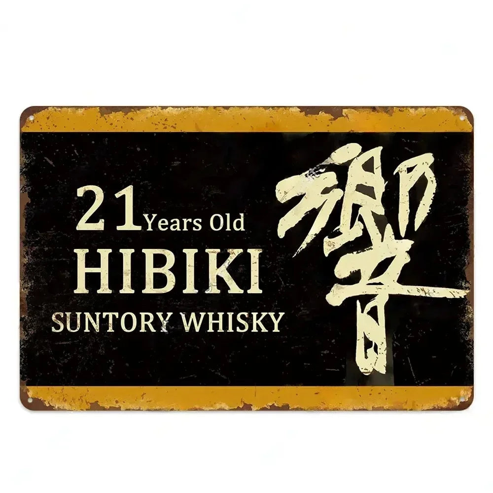 Retro Whiskey Plaque Metal - Enhance your decor with this lovely vintage metal sign. Ideal for pub,bar,club,living room,man cave