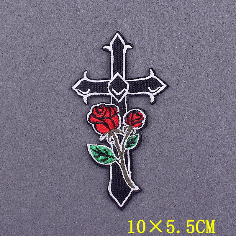 Devil Patch Iron On Patches For Clothing Thermoadhesive Patches On Clothes DIY Gothic Embroidery Patch Stripe Badges On Backpack