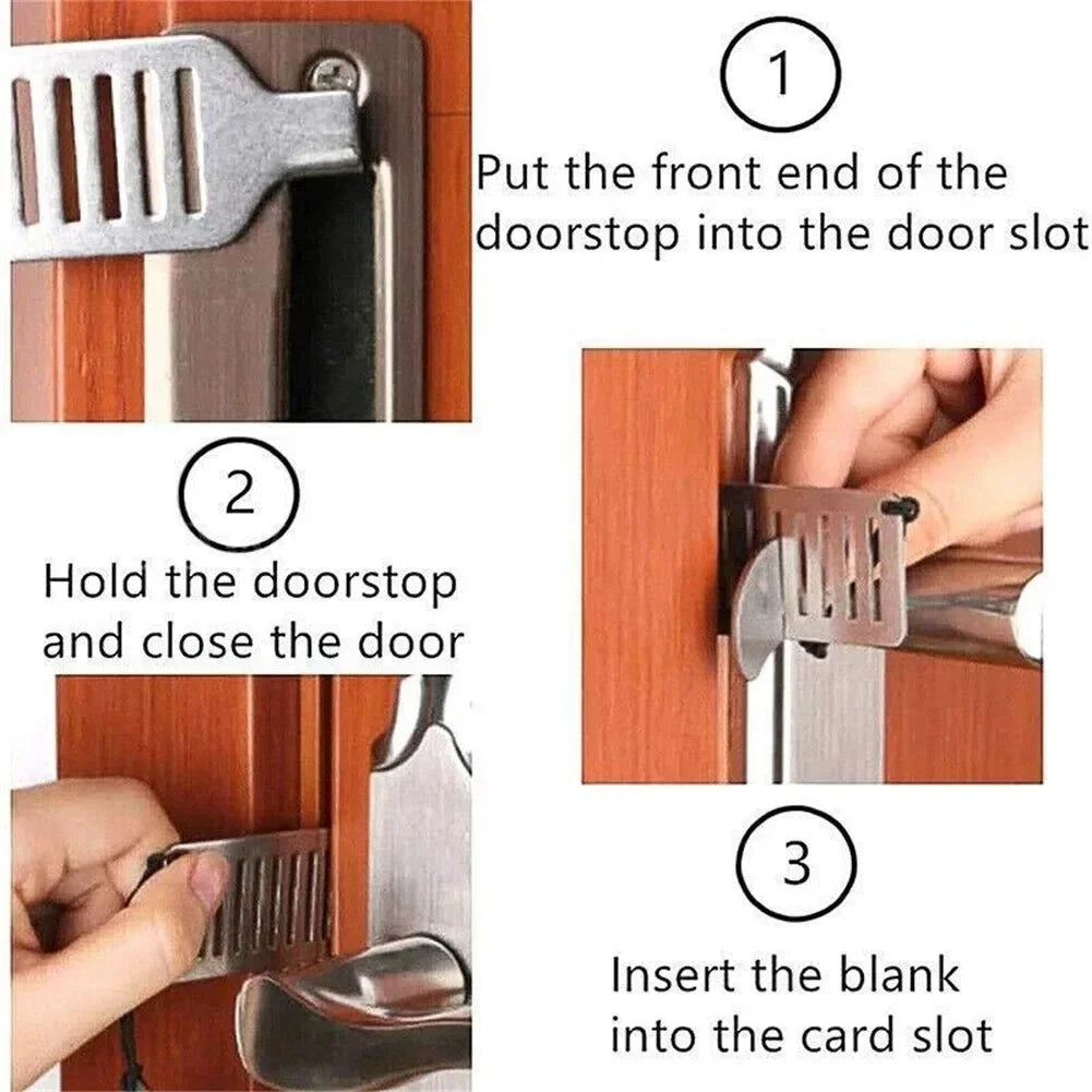 Safety Anti-theft Door Blocker Portable 8cm Stainless Steel Safe