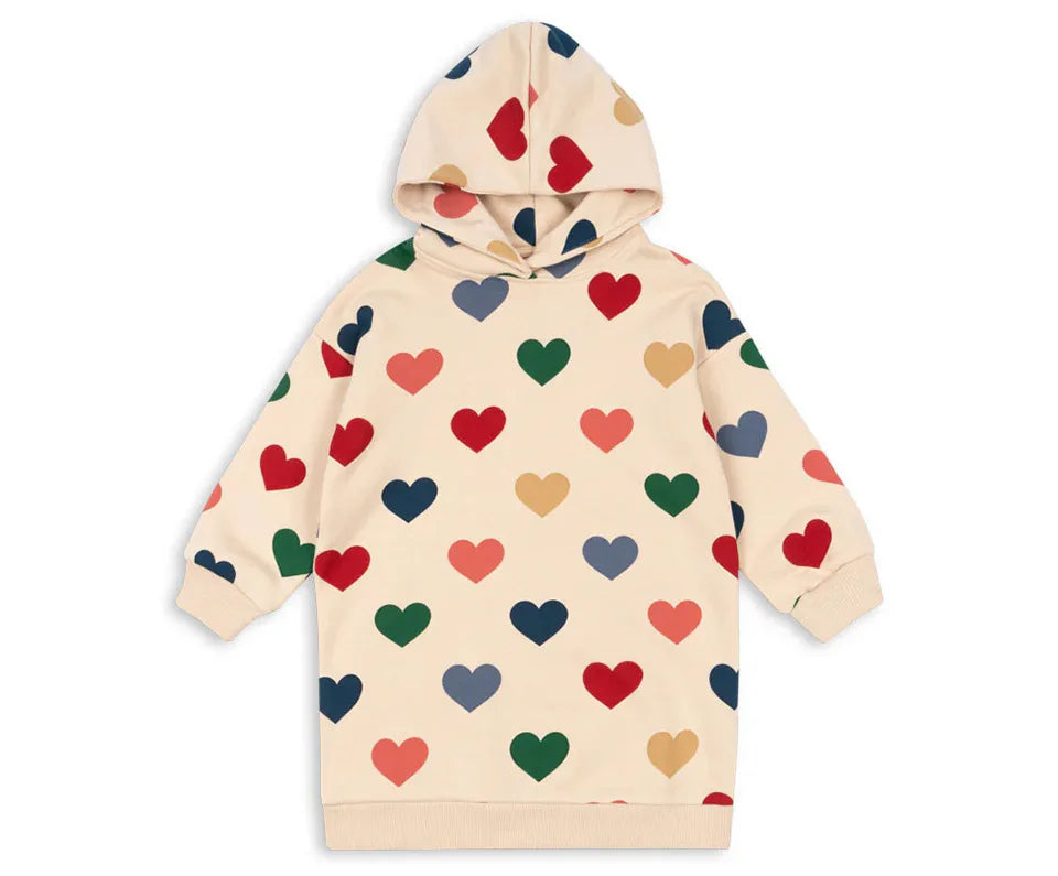 Spring KS Baby Girl Outfit Set Heart Sweatshirt Dress Kids Cotton Clothes Girls Sweatpants Pants Suits Children's Homewear 1-9Y