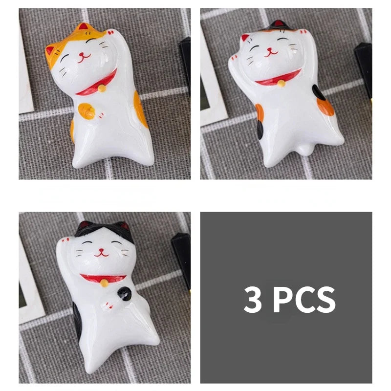 Cute Cat Ceramic Chopsticks Holder Stand Fine Design Chopstick Rack Pillow Care Rest Japanese Style Kitchen Tableware Tools New