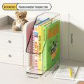 Vertical File Holder, Clear PET Desk Organizer and Storage Bins Holding for Magazines, Binders, Notebooks, Envelopes, Multi-purp