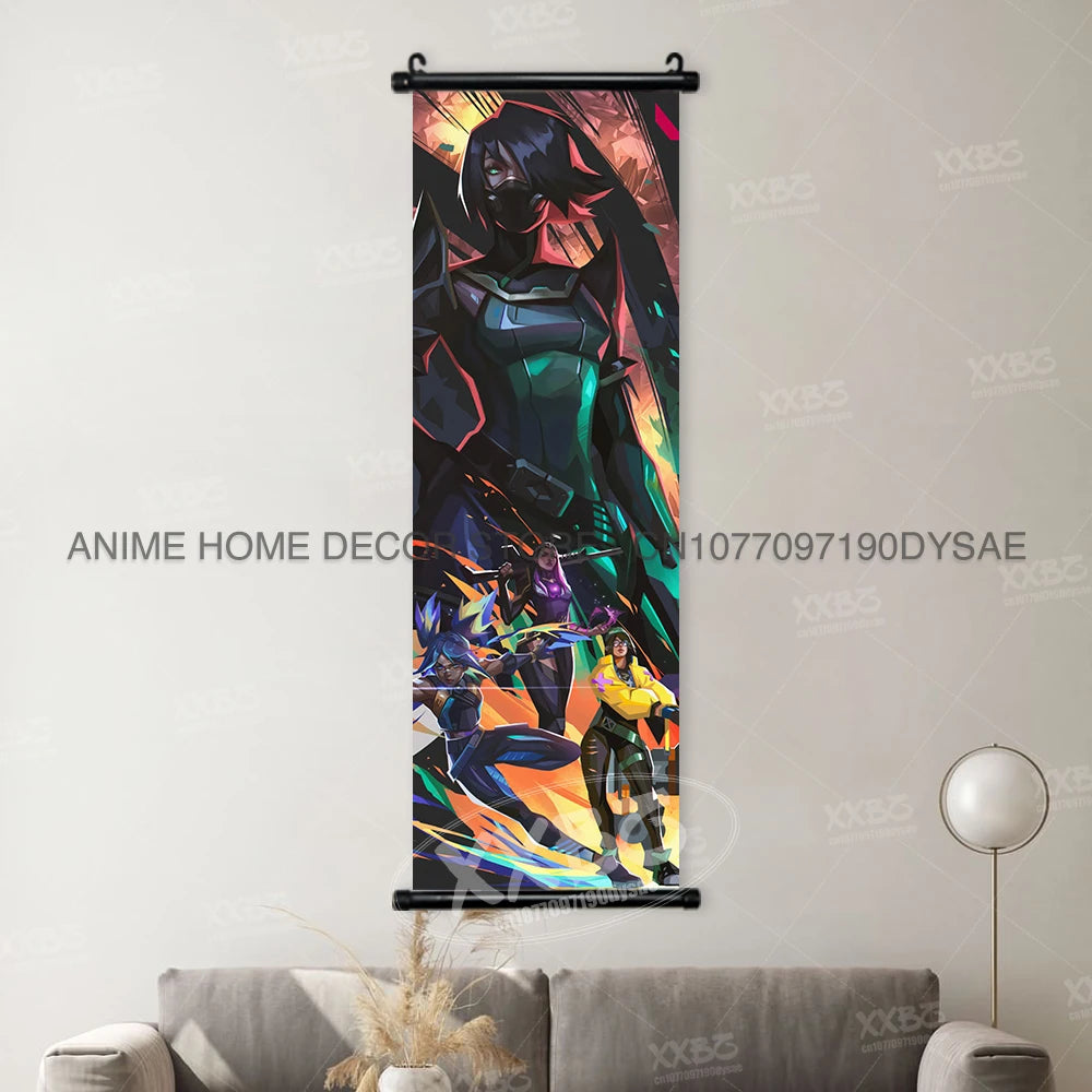 Valorant Posters Harbor Decorative Painting Astra Scrolls Picture Omen Home Decor Brimstone Home Decor Viper Wall Art Jett Mural