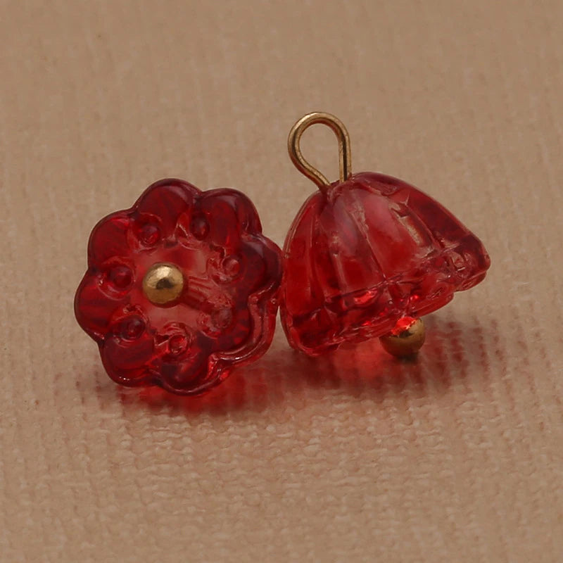 Glass Imitation Jade Mushroom Buttons Exquisite Retro Shirt Button Buckles for Cheongsam Cardigan Decor Sewing Scrapbooking