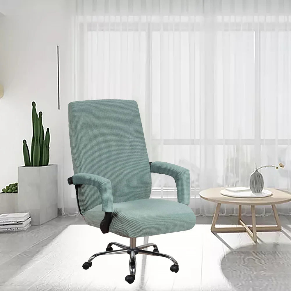 Elastic Computer Office Chair Cover Kitchen Modern Simple Desk Chair Cover Armrest Seat Cover Suitable for All Seasons
