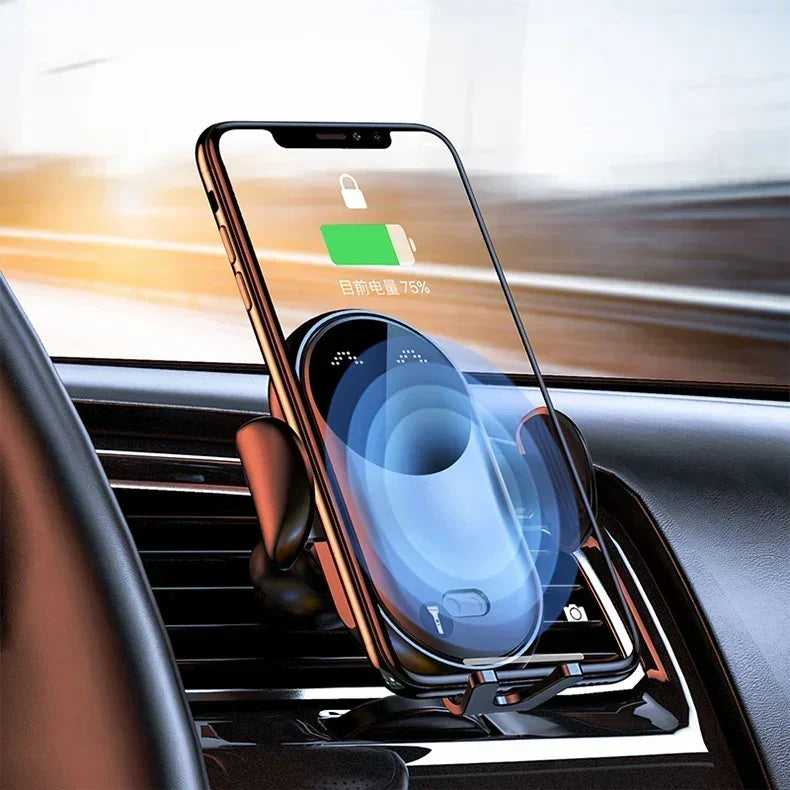 Automatic 15W  Car Wireless Charger for iPhone 13 12 14 XR X 15Samsung S20 S10 Magnetic USB Infrared Sensor Phone Holder Mount