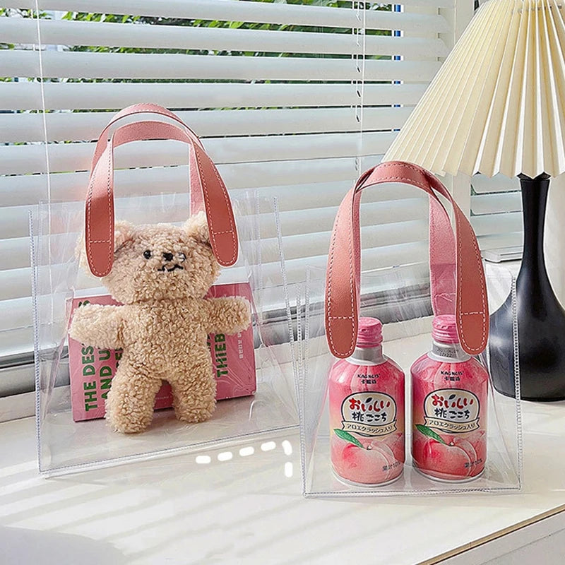 1-20pcs Transparent Bag Candy Bags Daisy Printed Gift Package Bag Picnic Storage Bag Mother's Day Wedding Easter Sweets Bags