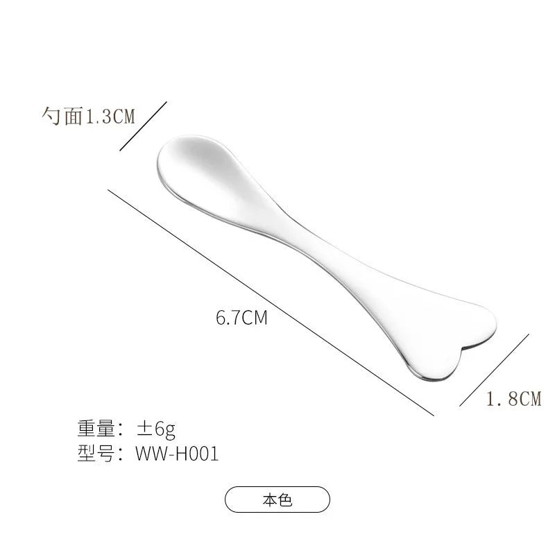 Crescent Moon Shape Face Cream Spoon 304 Stainless Steel Facial Mask Spoon Beauty Skin Care Tool