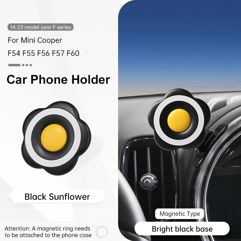 Car Phone Holder Wireless Charger For Mini Cooper F56 F55 F54 F60 F57 2014-2023 Central Control Mobile Phone Bracket Accessories