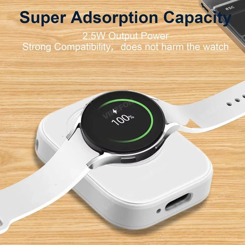 Magnetic Type C Watch Wireless Charger For Samsung Galaxy Watch Ultra/7/6/6 Classic/5 Pro/5/4 /4 classic/3/Active Fast Charging