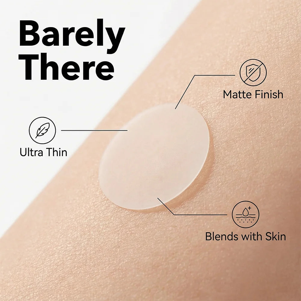 Hydrocolloid Acne Patches - 144 Count Invisible Blemish Patch, Ultra-Thin Skin Care Stickers for Gentle Blemish Care