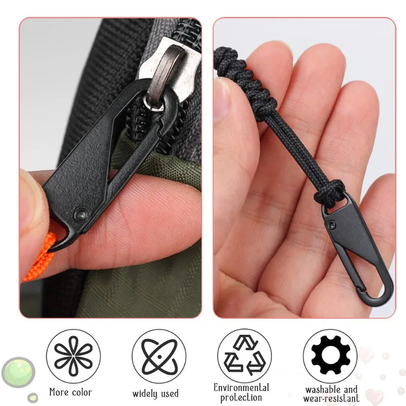 Universal Metal Zipper Pull Outdoor Bag Zipper Pull Head Umbrella Rope Woven Zipper Replaceable DIY Craft Sewing Tool Repair Kit