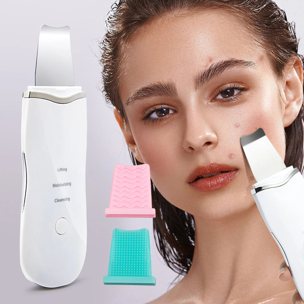 Facial Skin Scrubber Face Spatula Exfoliator Deep Cleansing Blackhead Remover Facial Lifting Cleaning Not Ultrasonic Skin Care