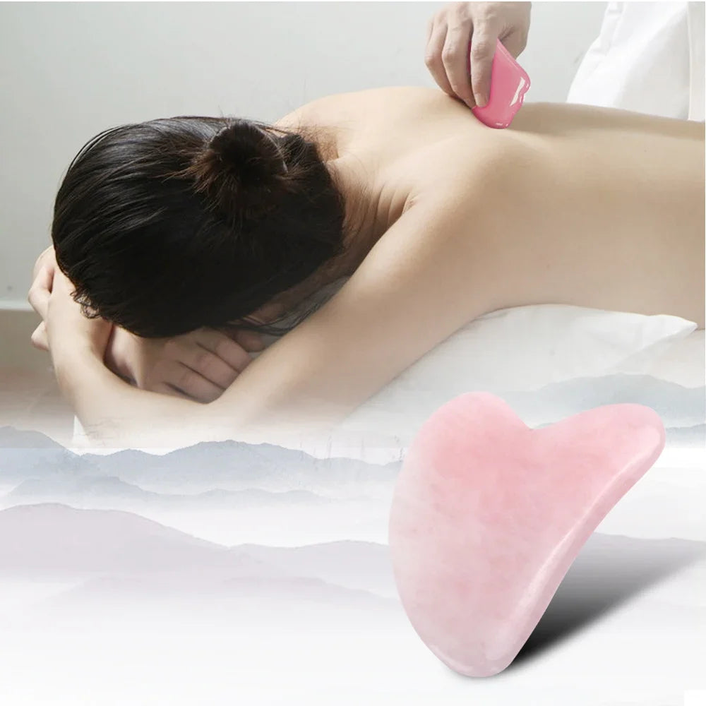 Natural Jade Facial Gua Sha Board Smooth Surface Portable