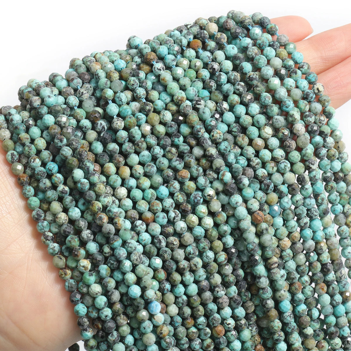 2/3/4mm Faceted Natural Stone Apatite Lapis Lazuli Tourmaline Beads