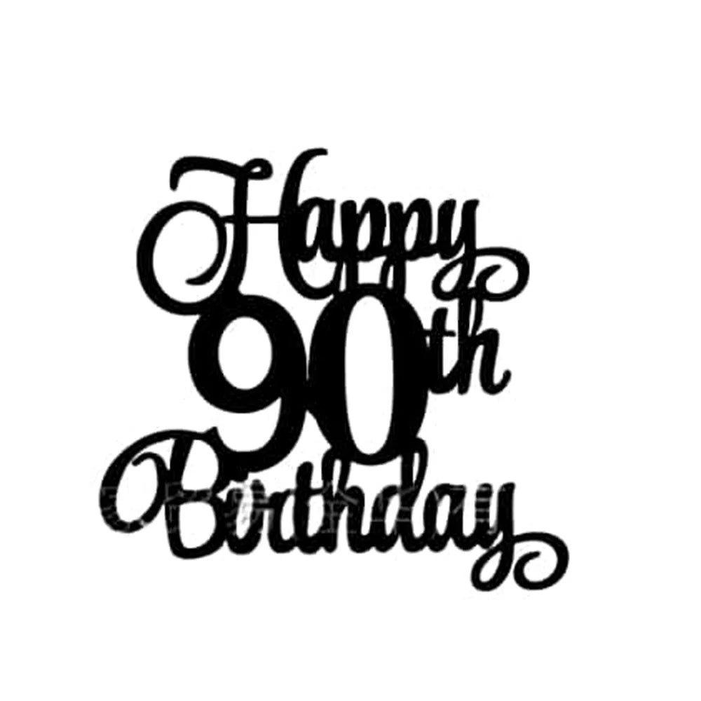1 pcs Personalised Age Cake Topper Cupcake Flag Happy Birthday Glitter 30th 40th 50th 60th 70th 80th 90th Decor Adult Kids