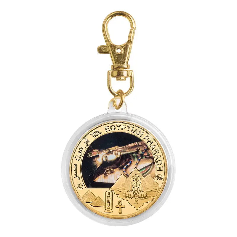 Egyptian Pharaoh Gold Plated Commemorative Coin Egypt Challenge Coin Art Craft Souvenir Business Gift for Collection Home Decor