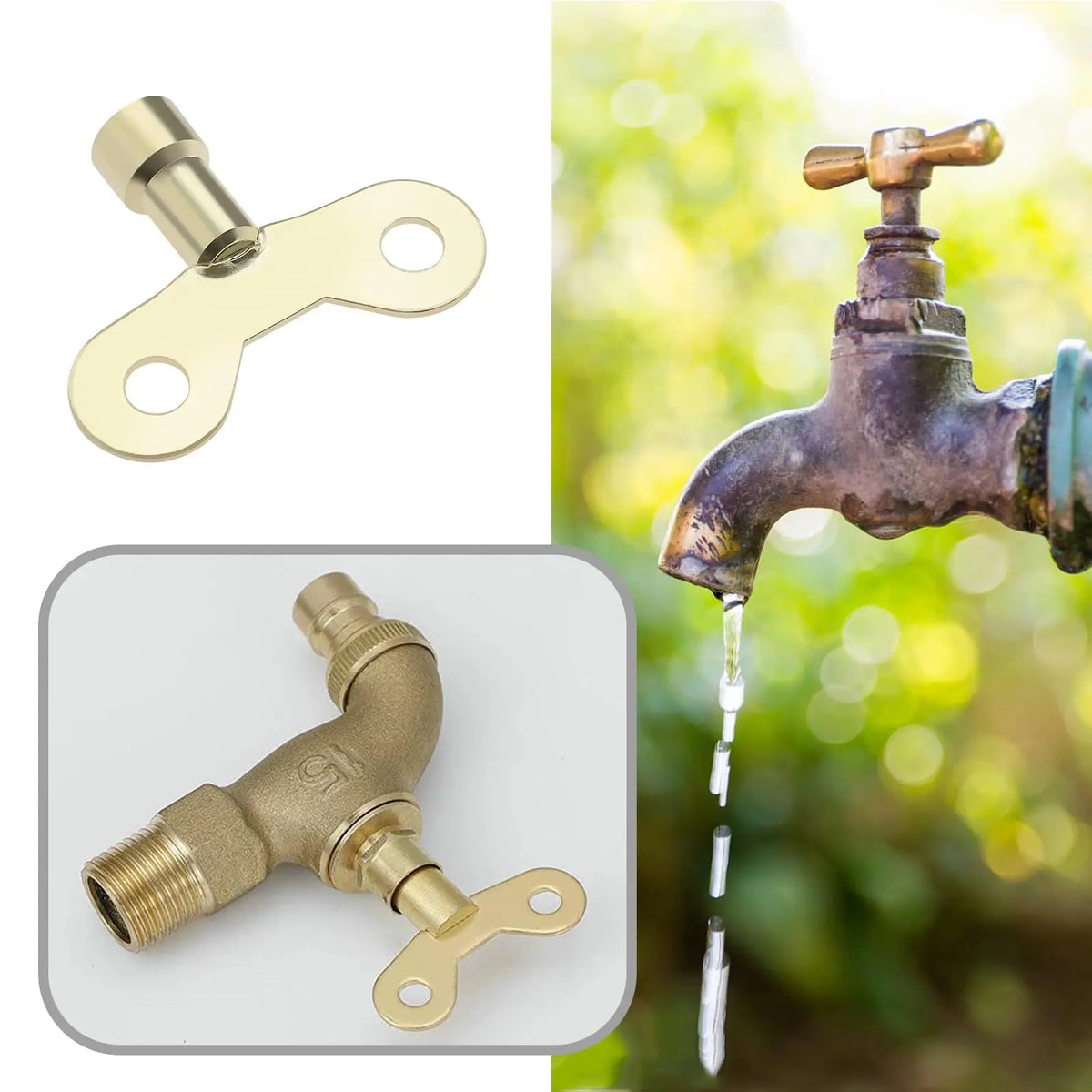 10/5/1pcs Plumbing Hole Tap Key Tap Square Radiator Valve