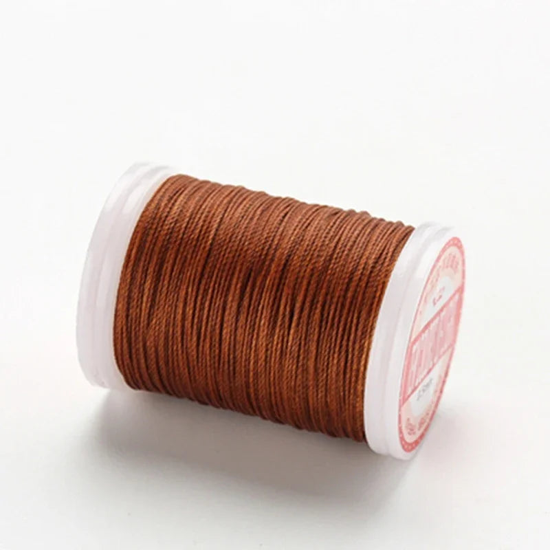 hilo elástico costura Waxed Thread Accessories Leather Craft Sewing Thread Round Waxed Thread Polyester Cord Wax Coated Strings