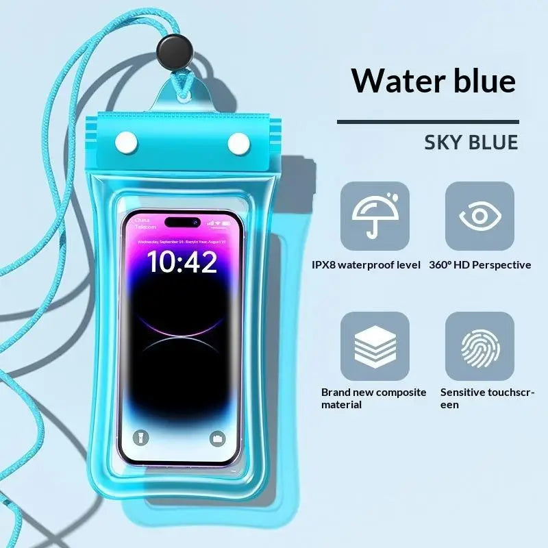 @*Universal 6 Inch Waterproof Phone Case Swimming Diving Clear